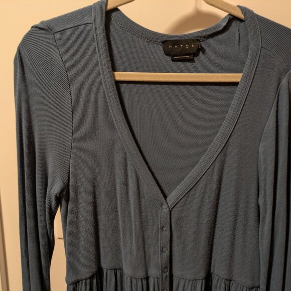 Hatch Softest Rib Nursing Dress 2 medium denim blue - Picture 5 of 8